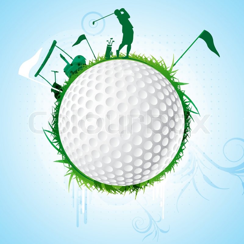 800x800 Illustration Of Golf Sport On White Stock Vector Colourbox