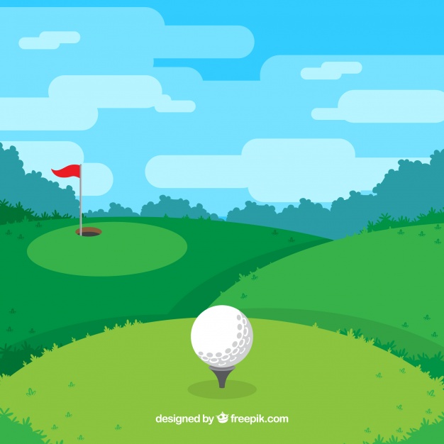 Flat Golf Background Vector Free Download. 