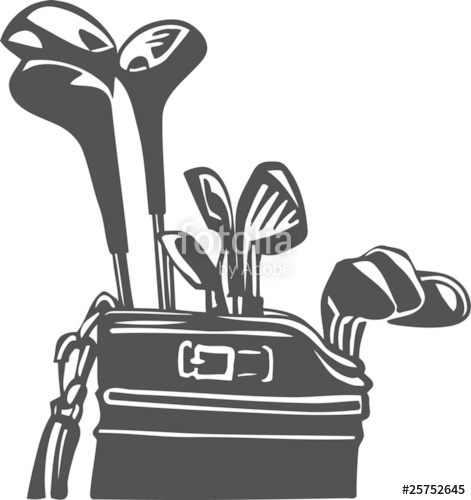 Golf Bag And Clubs Vinyl Ready Vector Illustration Stock Image 471x500 Golf Bag And Clubs Vinyl Ready Vector Illustration Stock Image