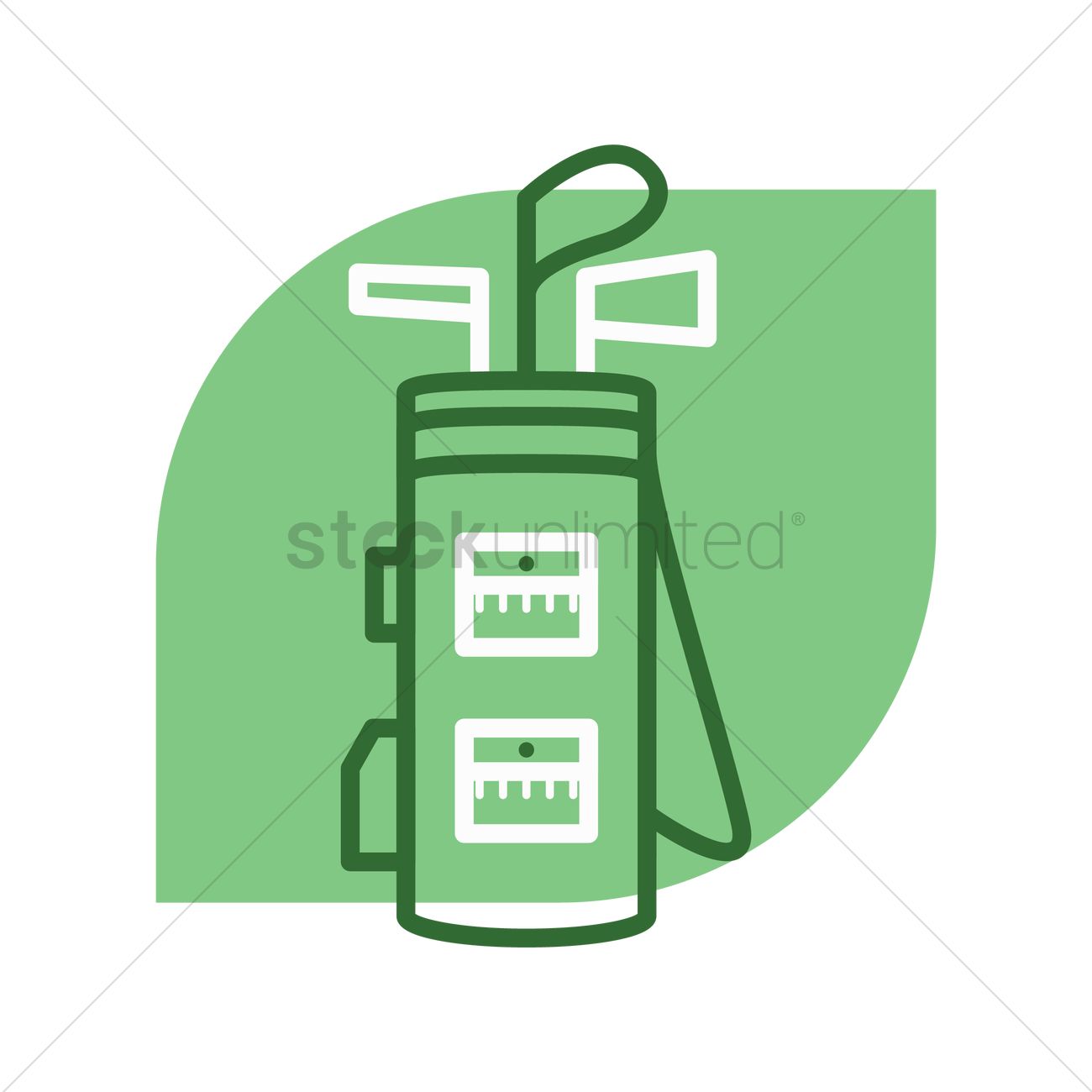 Golf Bag Vector Image 1300x1300 Golf Bag Vector Image