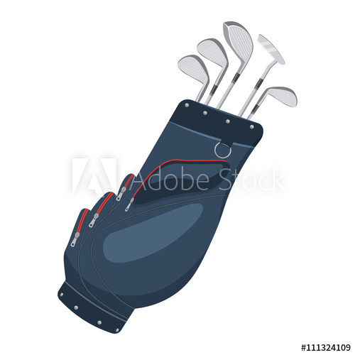 Golf Bag Vector Illustration Isolated On White Background 500x500 Golf Bag Vector Illustration Isolated On White Background
