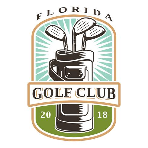 Golf Clubs In Bag Vector Logo 490x490 Golf Clubs In Bag Vector Logo