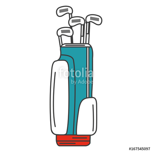 Golf Bag With Clubs Vector Illustration Design Stock Image 500x500 Golf Bag With Clubs Vector Illustration Design Stock Image