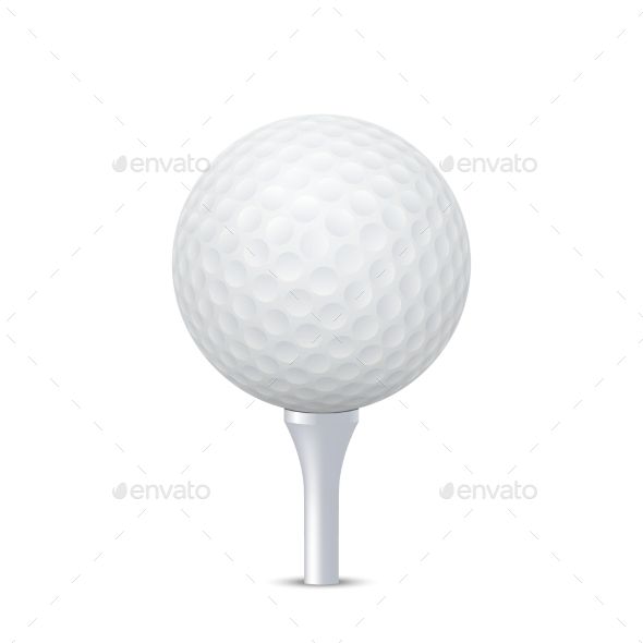 590x590 Golf Ball On Tee Fitness Vector Icons Golf Ball, Golf, Tees