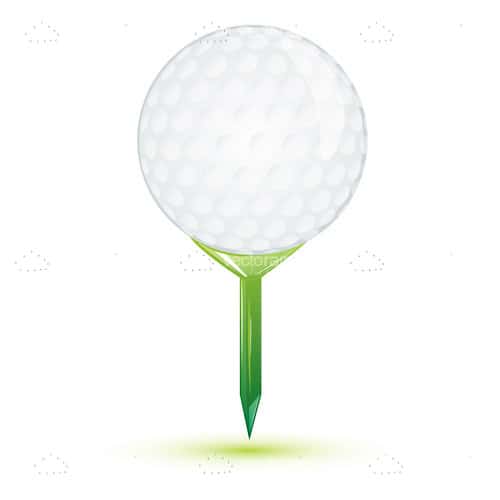 500x500 Golf Ball On A Tee