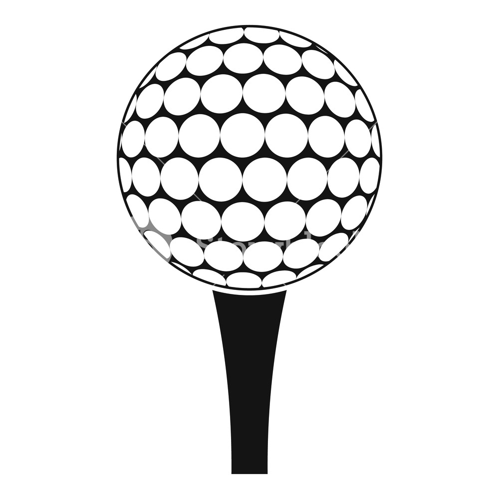 1000x1000 Golf Ball On A Tee Icon Simple Illustration Of Golf Ball On A Tee