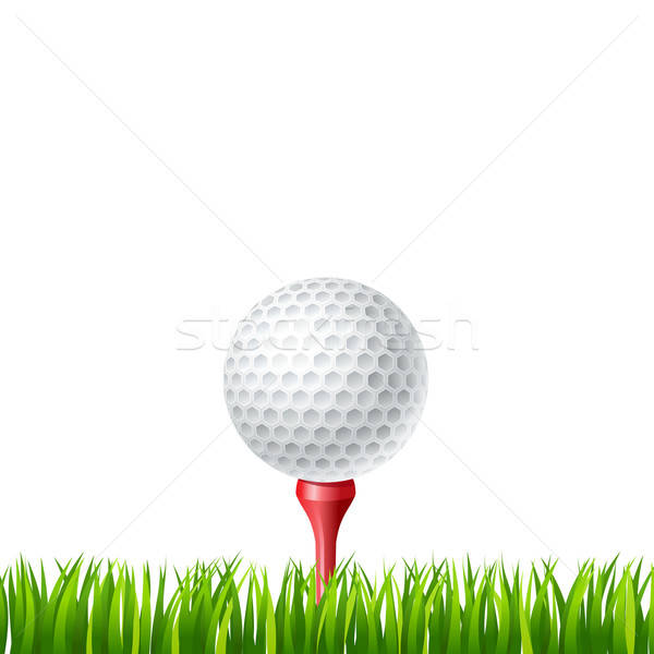 600x600 Golf Ball On A Tee Vector Illustration Sonia