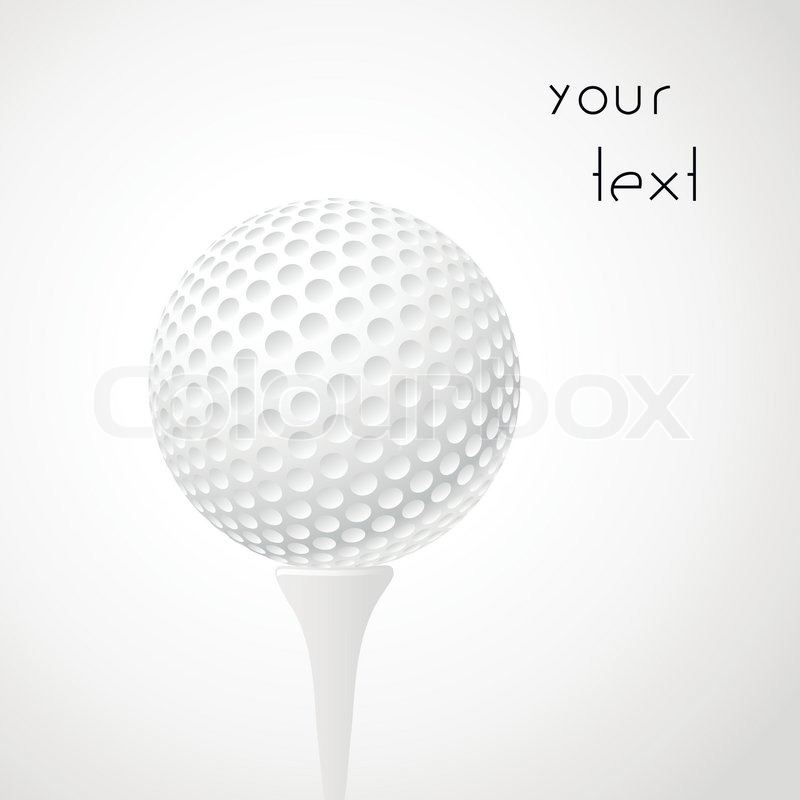 800x800 Vector Golf Ball On Tee Stock Vector Colourbox