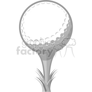 300x300 Light Gray Vector Golf Ball On A Tee Clipart Royalty Free Gif