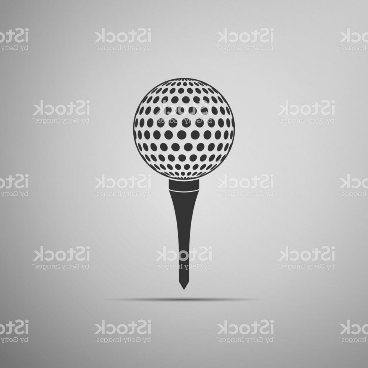 Golf Ball On Tee Vector At Collection Of Golf Ball On