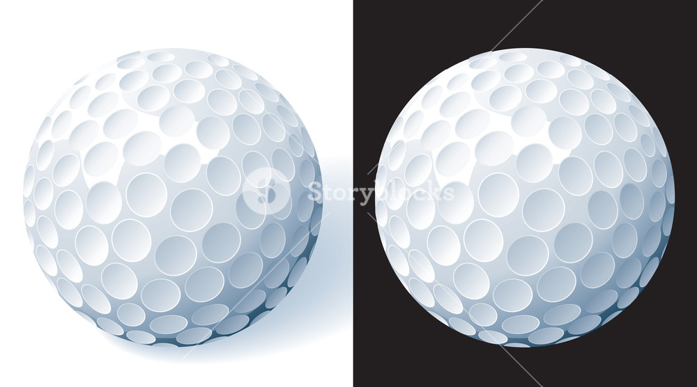 1000x556 Golf Ball Vector Royalty Free Stock Image