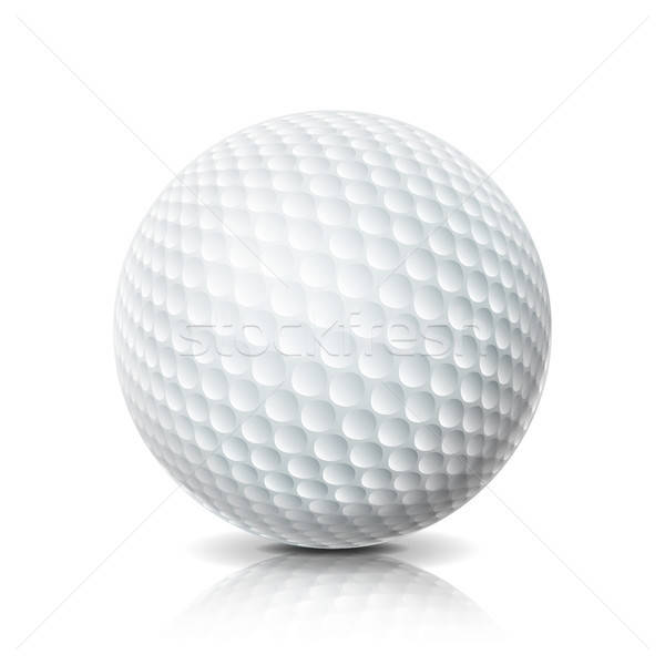 600x600 Realistic Golf Ball Isolated On White Background Three