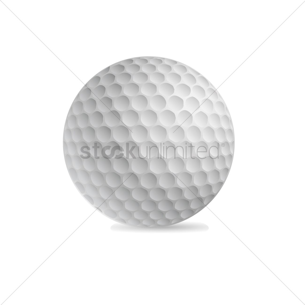 1300x1300 Golf Ball Vector Image
