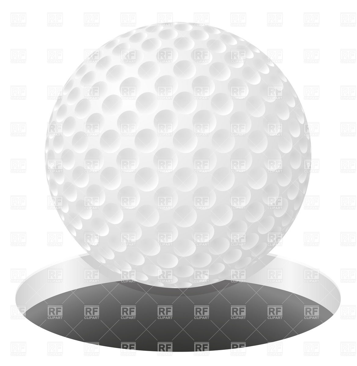 1169x1200 Golf Ball Falling Into Hole Vector Image Of Sport And Leisure