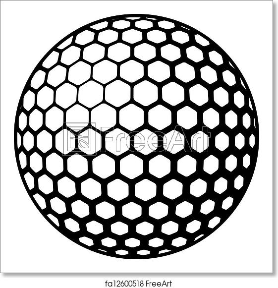 561x581 Free Art Print Of Vector Golf Ball Symbol Freeart