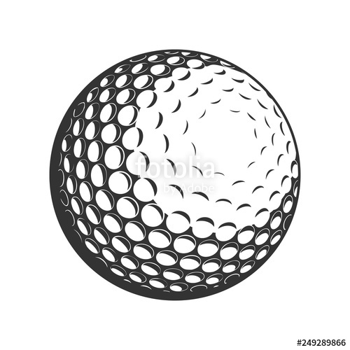 500x500 Golf Ball Vector Flat Icon Stock Image And Royalty Free Vector