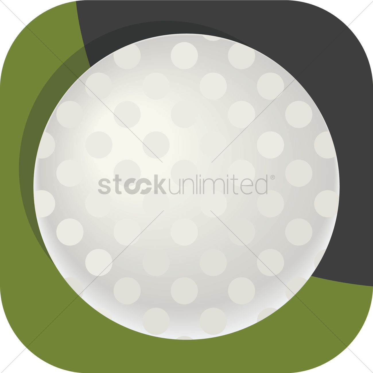 1300x1300 Golf Ball Vector Image