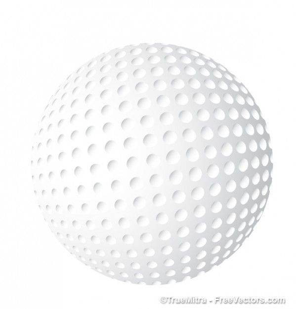 599x626 White Golf Ball Icon Golf Vector Free, Golf Ball, Free Vector Art