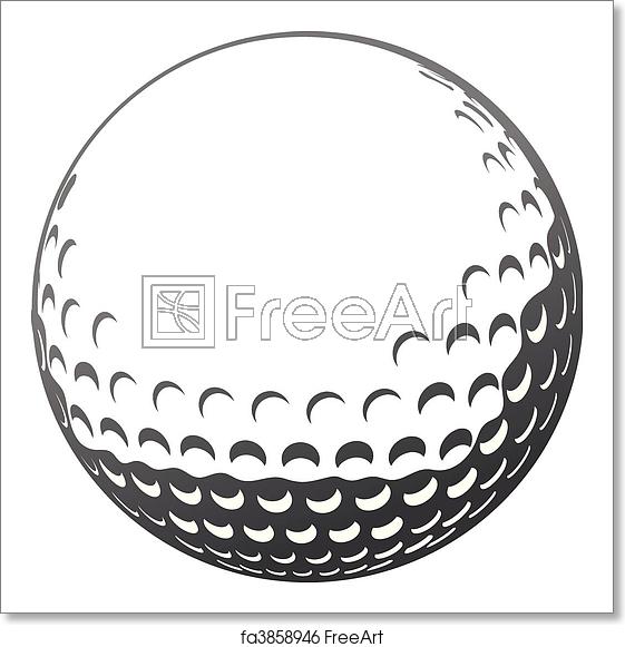 561x581 Free Art Print Of Golf Ball Vector Golf Ball Close Up Freeart
