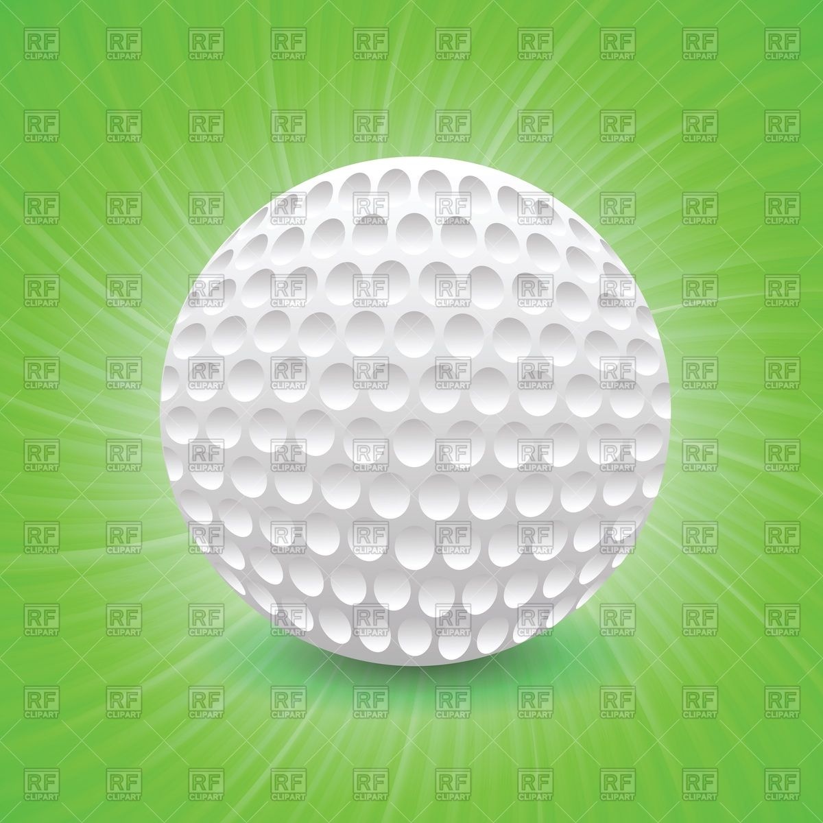 1200x1200 Golf Ball On Green Background Vector Image Of Sport And Leisure