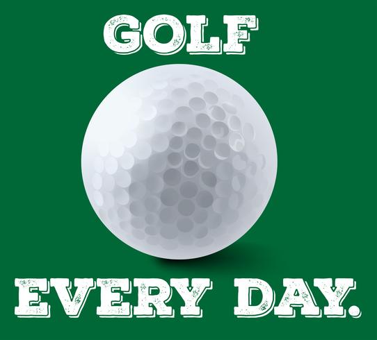 542x490 Golf Ball On Green Poster
