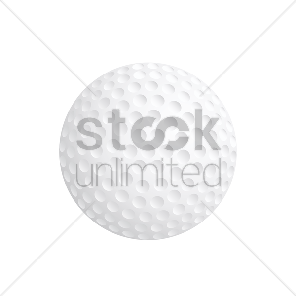 600x600 Golf Ball Vector Image
