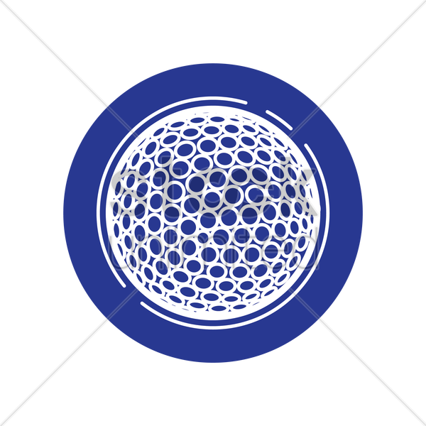 600x600 Golf Ball Vector Image