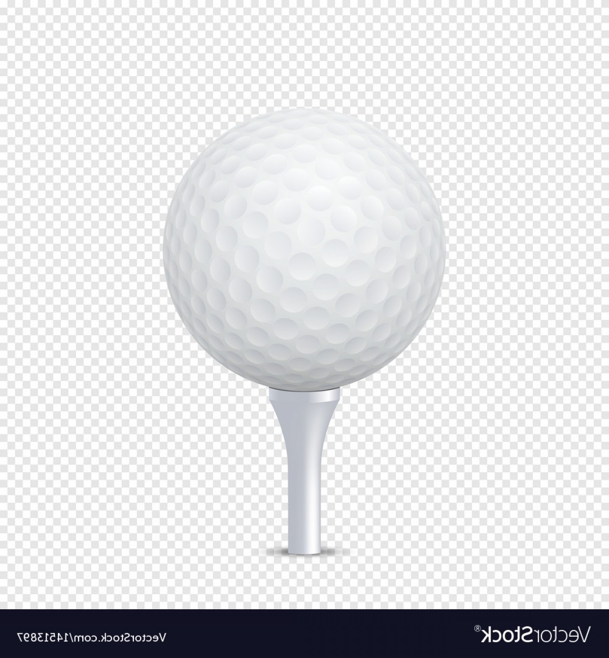 1200x1296 White Realistic Golf Ball Template On Tee Vector Hoodamathrun