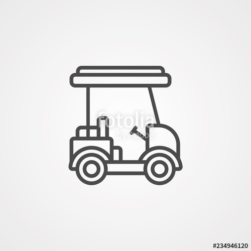 500x500 Golf Cart Vector Icon Sign Symbol Stock Image And Royalty Free