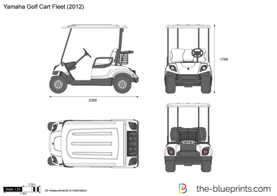 400x283 Yamaha Golf Cart Fleet Vector Drawing