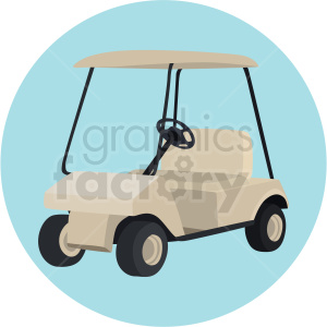300x300 Golf Cart Vector Clipart On Blue Background Royalty Free Gif