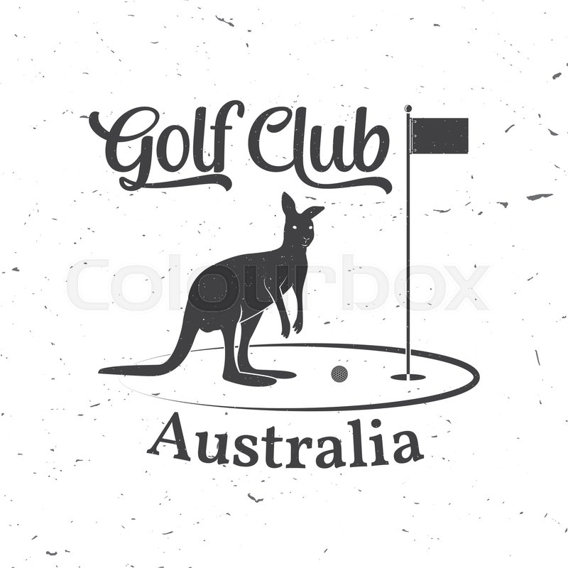 800x800 Golf Club Concept With Kangaroo Stock Vector Colourbox