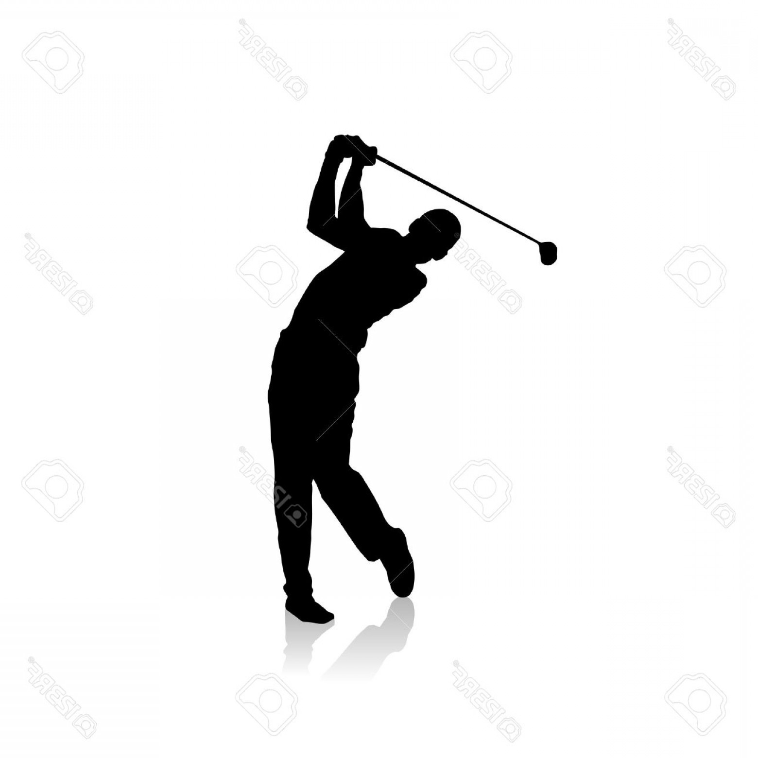 Golf Club Silhouette Vector at Vectorified.com | Collection of Golf ...