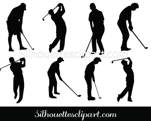 500x400 Female Golfer Silhouette Vector Golf Silhouette Clip Art
