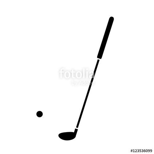 499x500 Golf Silhouette Icon A Hand Drawn Vector Illustration Of A Golf