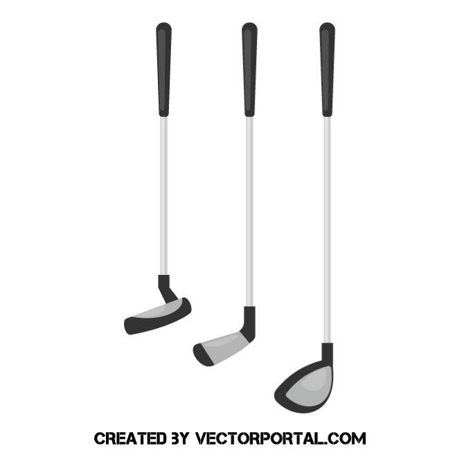660x660 Golf Clubs Vector Image