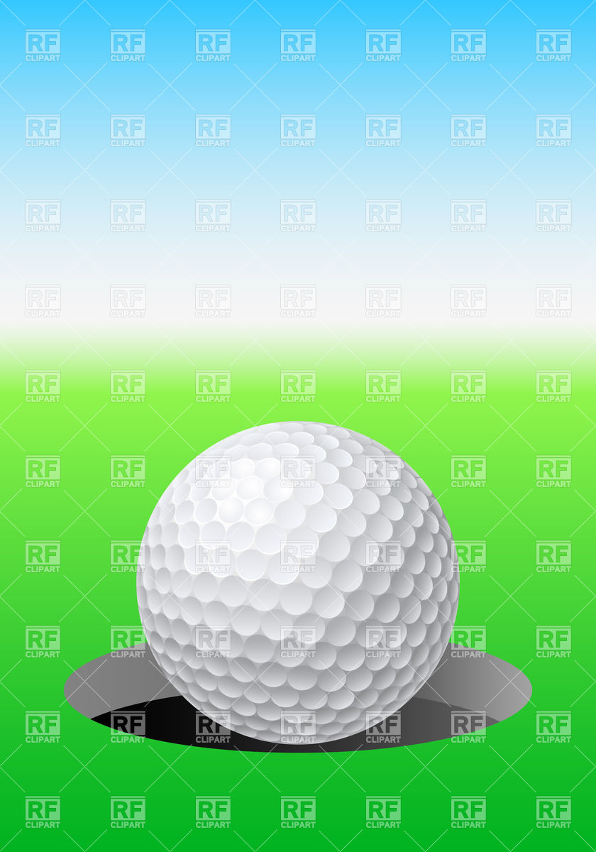 840x1200 Golf Ball In Hole On Golf Course Vector Image Of Sport And Leisure