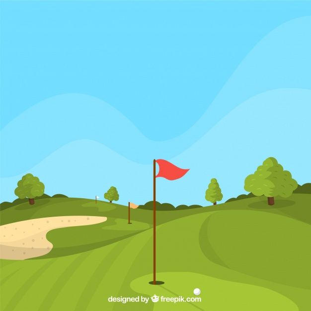 626x626 Golf Course Background In Flat Style Free Vector Best Free