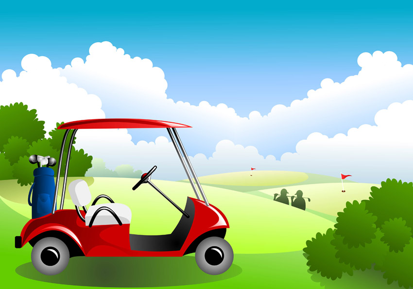 850x596 Golf Course Vector Art Graphics