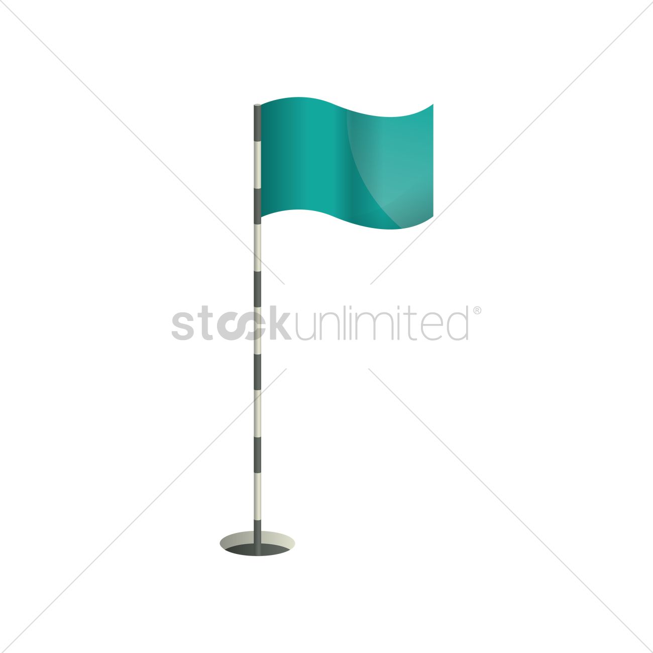 1300x1300 Golf Flag Vector Image