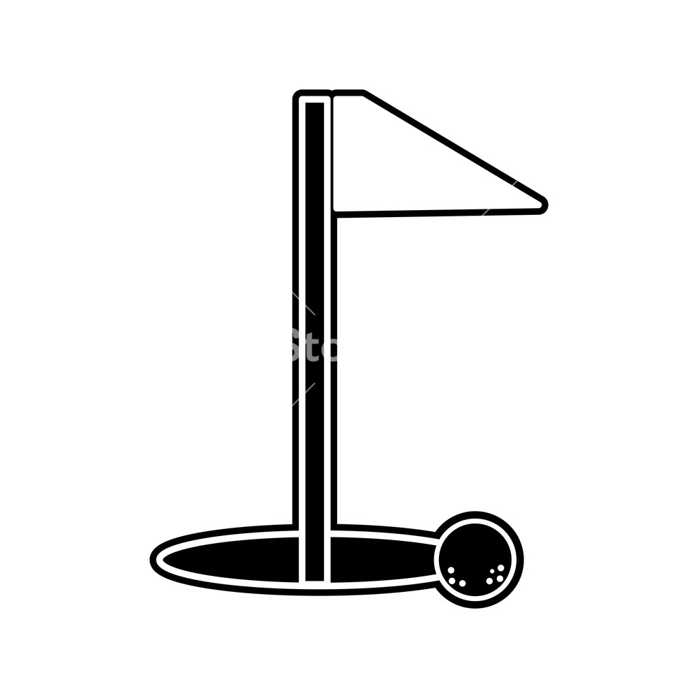 1000x1000 Golf Flag Of Sport Competition And Game Theme Isolated Design