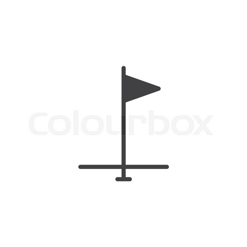 800x800 Golf Flag Vector Icon Filled Flat Stock Vector Colourbox