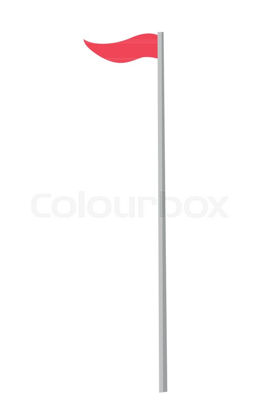 518x800 Red Golf Flag Vector Cartoon Stock Vector Colourbox