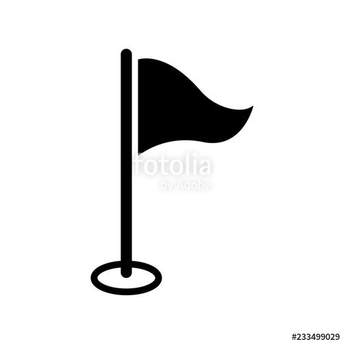 500x500 Golf Flag Icon Vector Stock Image And Royalty Free Vector