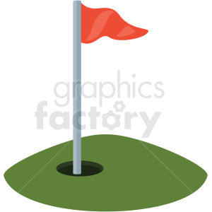 300x300 Golf Hole And Flag Vector Clipart Royalty Free Gif, Png