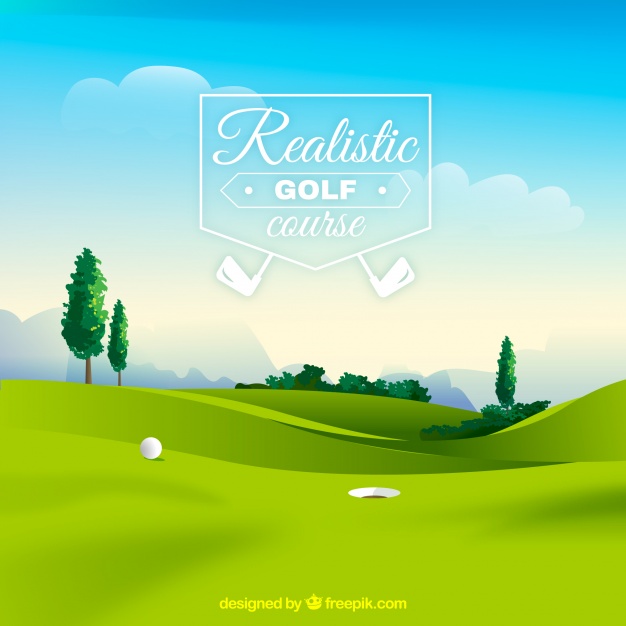 626x626 Golf Course Background In Realistic Style Vector Free Download