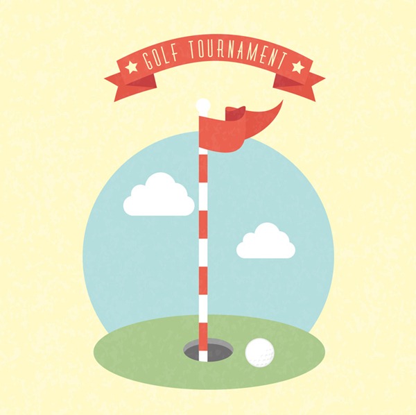 600x598 Golf Hole And Putting Green Flag Vector Graphics My Free