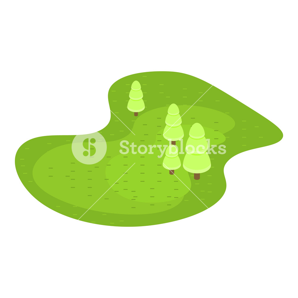 1000x1000 Green Golf Field Icon Isometric Of Green Golf Field Vector Icon