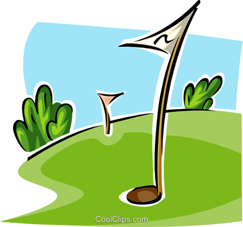 480x448 Golf Green Royalty Free Vector Clip Art Illustration