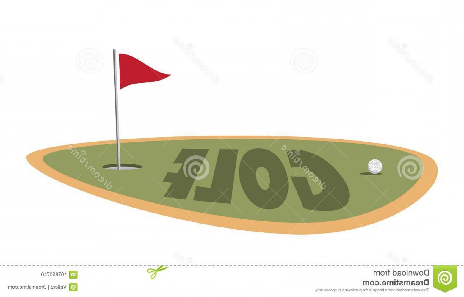 1560x999 Golf Course Hole Red Flag Vector Illustration Sport Image Soidergi